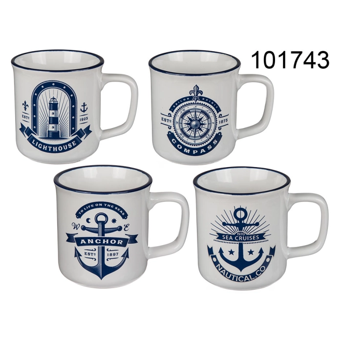 Retro Stoneware Mug - Sea Nostalgia