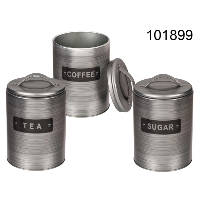 Can for coffee, tea and sugar