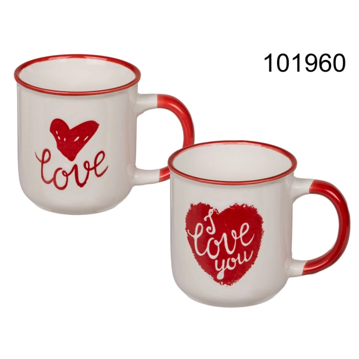 Porcelain retro mug - Love