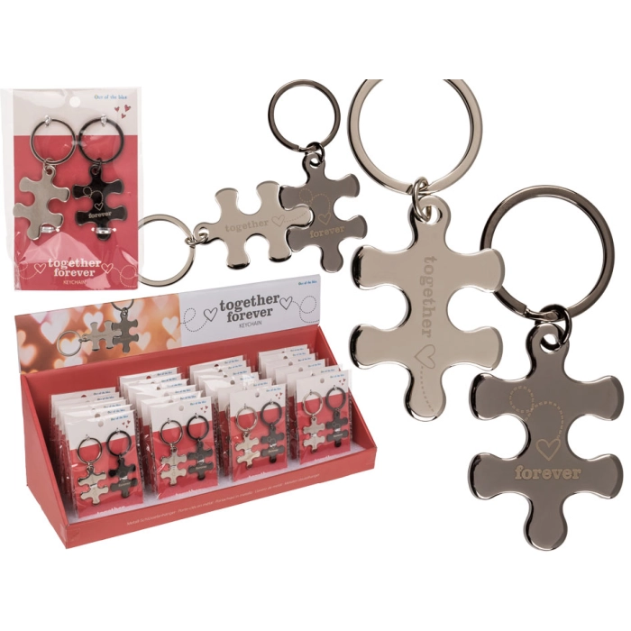 A set of two key rings for lovers - Together forever