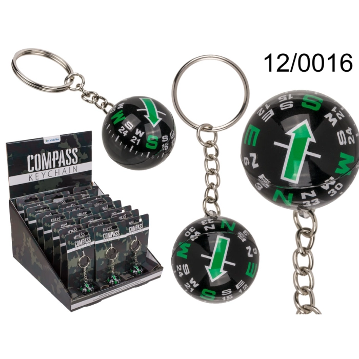 Compass key ring - center rotating