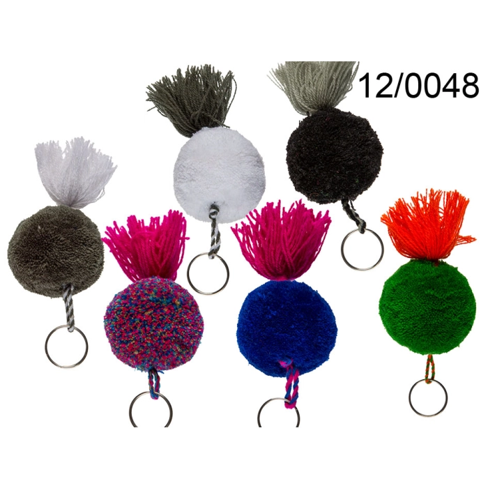 POM POM keychain with fringe