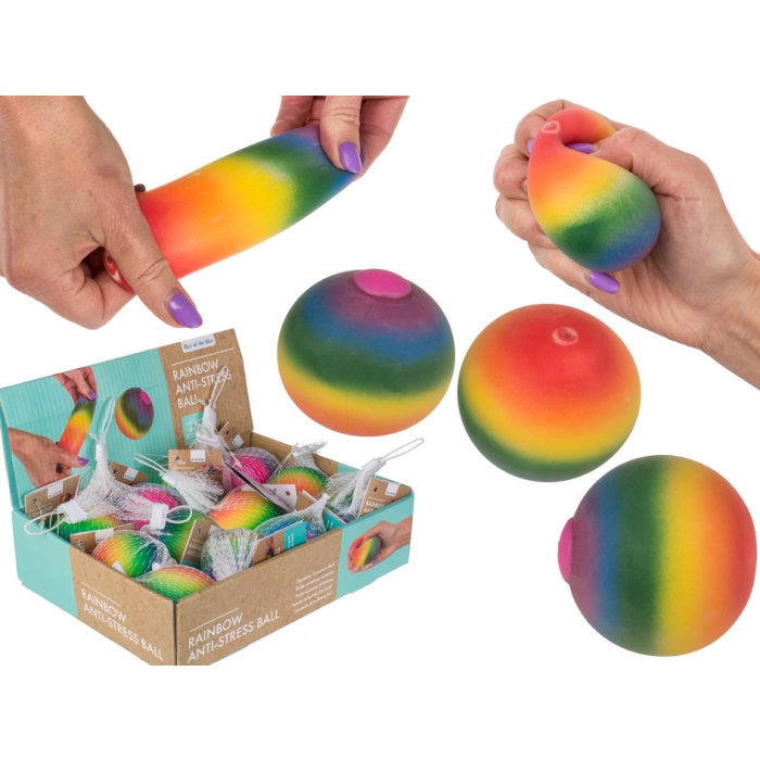 Anti-stress squeeze ball - rainbow