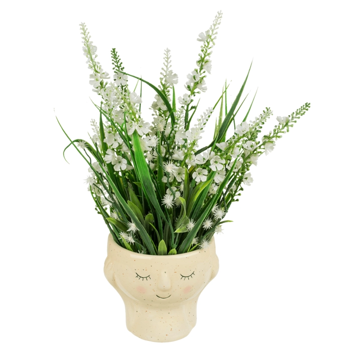 Decorative smiley flower pot 2