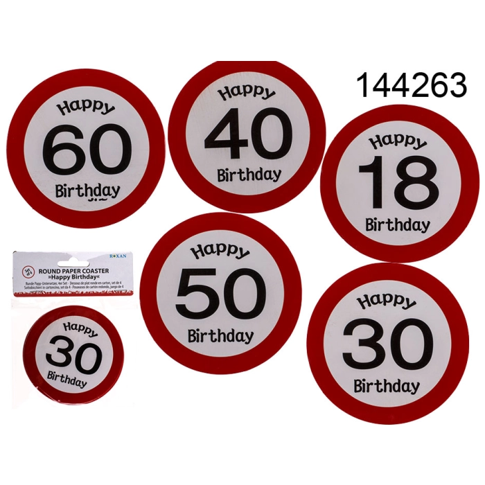 Happy Birthday birthday pads - set of 4 pieces