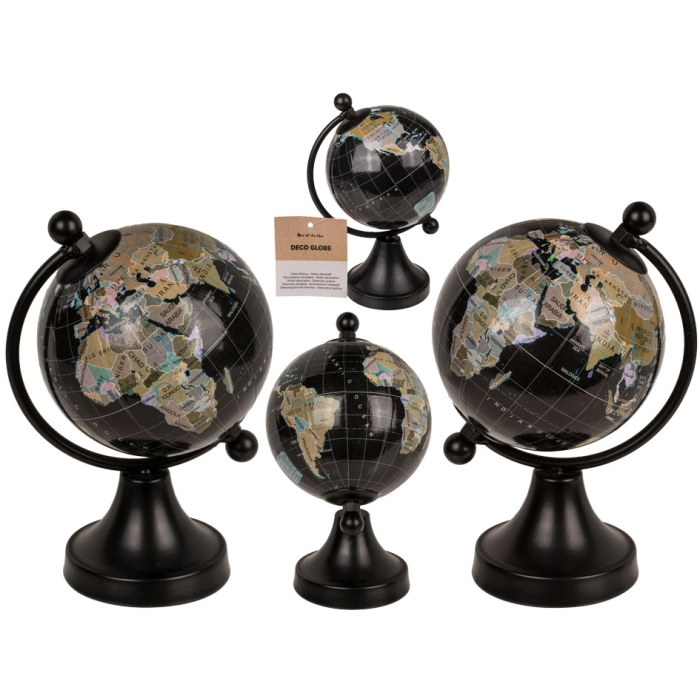 Decorative globe black 14 cm