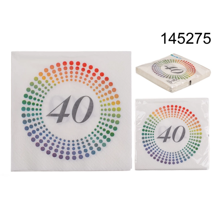 40th birthday napkins
