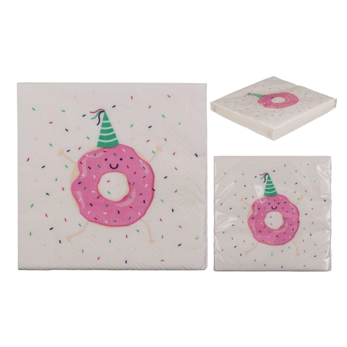 Donut napkins - 20 pieces