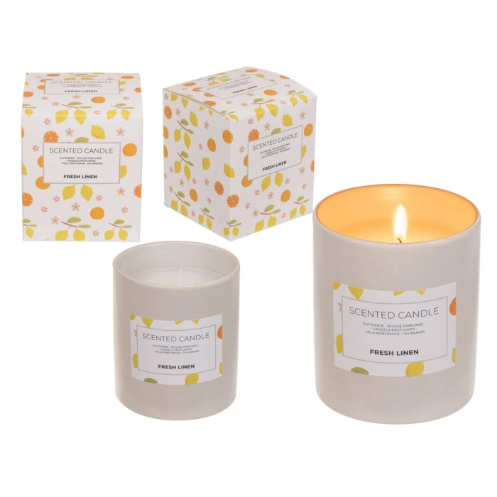 Scented candle in a jar - fresh linen