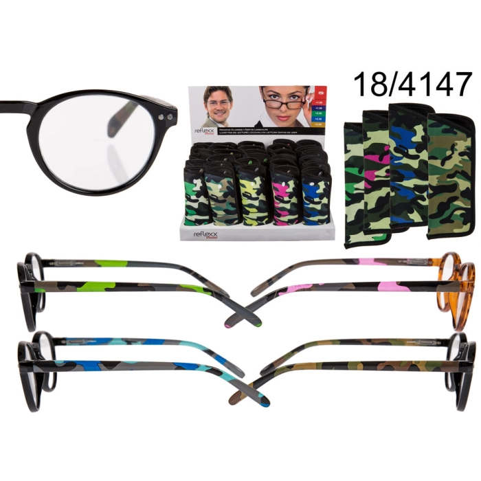 Reading Glasses with Camouflage Pattern