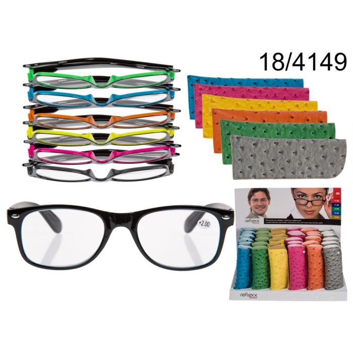 Reading Glasses with Neon Case