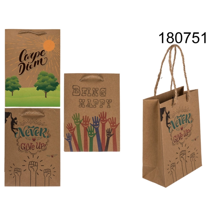 Craft gift bag 11.5 x 6 x 16 cm