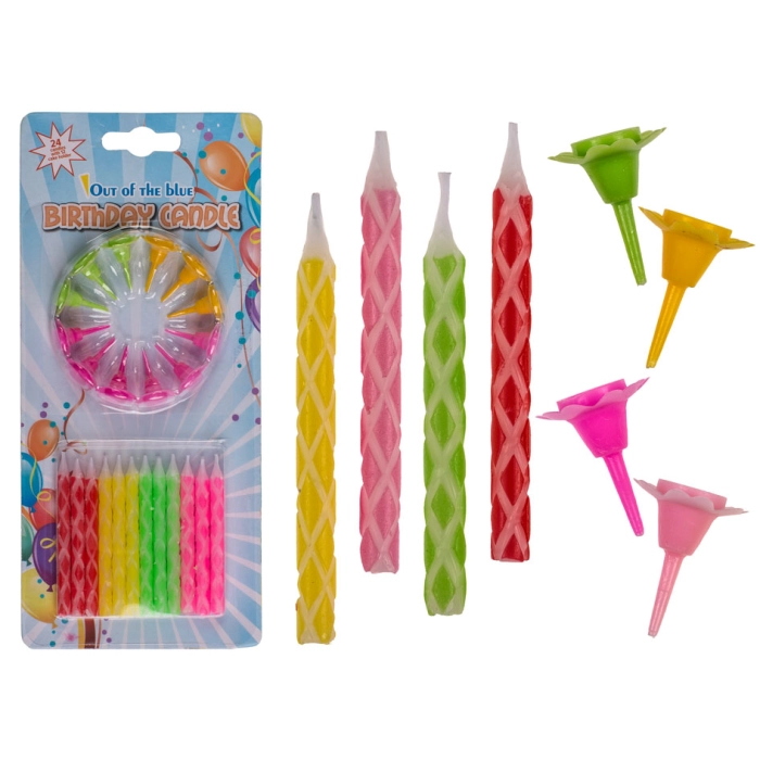 Set of 24 Birthday Cake Candles
