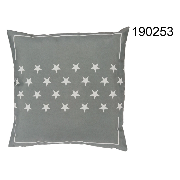 Star Pattern Grey Cushion