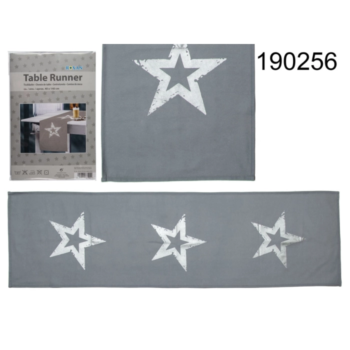 Star pattern table runner - 100% cotton