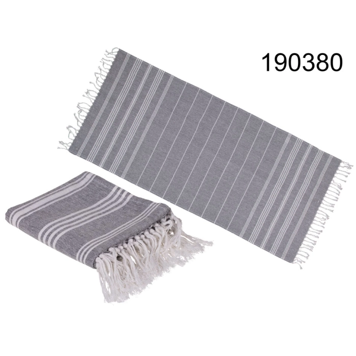 Turkish Hammam towel, gray 80x170 cm