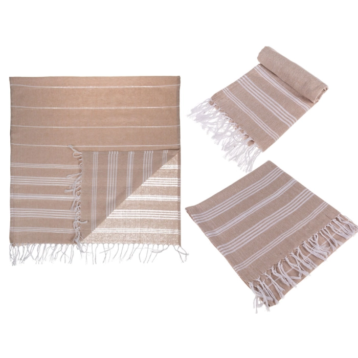 Turkish Hammam towel, beige 80x170 cm