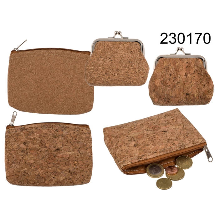 Natural Style sachet, purse - cork