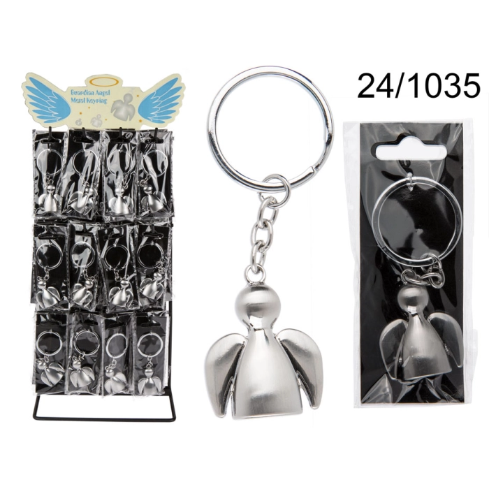 Metal angel keyring – hope and safety