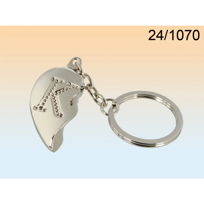 Broken Heart Keychain - Letter K