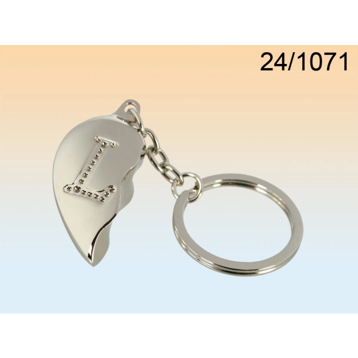 Broken Heart Keychain - Letter L
