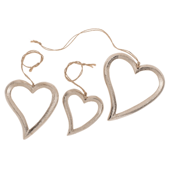 Decorative hearts to hang - 3 pieces