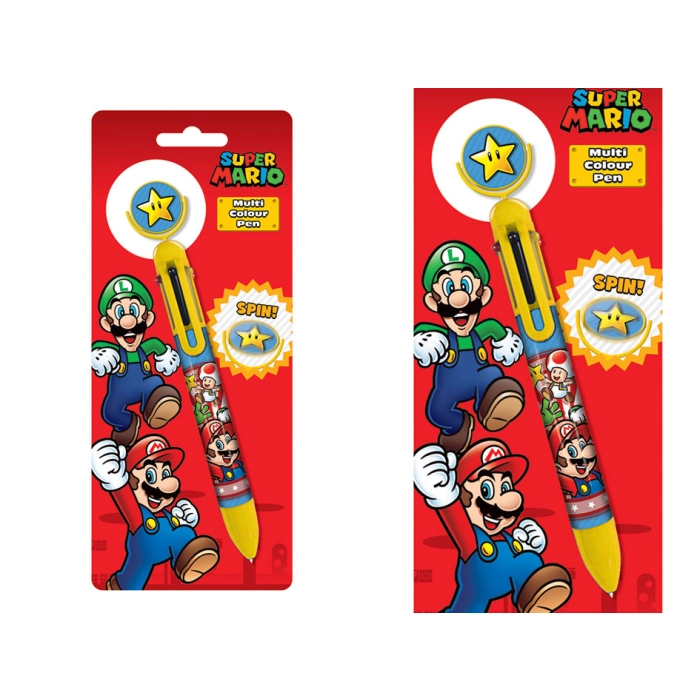 Super Mario Kugelschreiber mit Spinner - 6 Farben