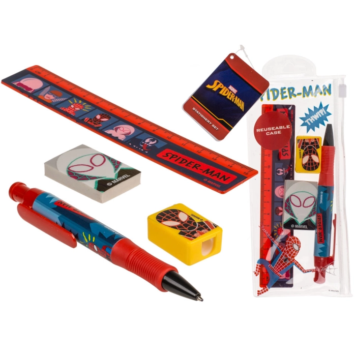 A set of Spiderman school supplies - a licensed product