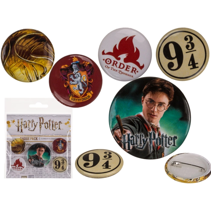 Odznak Harry Potter (5 kusů) - licencovaný produkt