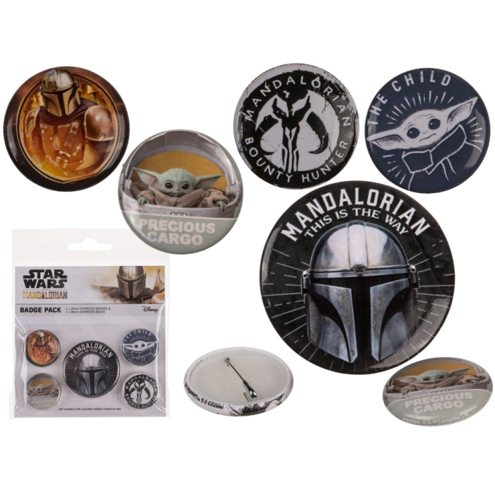 Star Wars The Mandalorian pins (5 db) - licencelt termék