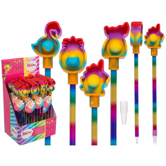 The de-stress rainbow Fidget Pop pen