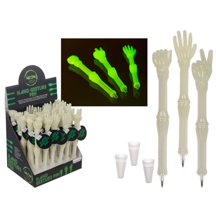 Hand gesture pen - glow in the dark
