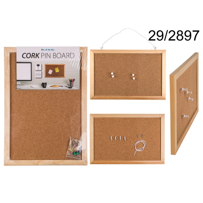 Cork memo board 30x20 cm