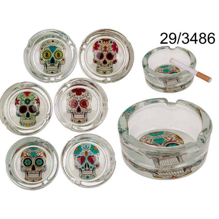 Glass Skull Ashtray