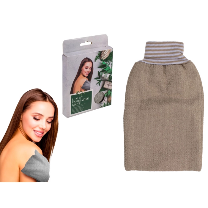 Luxusní exfoliační rukavice - šedá