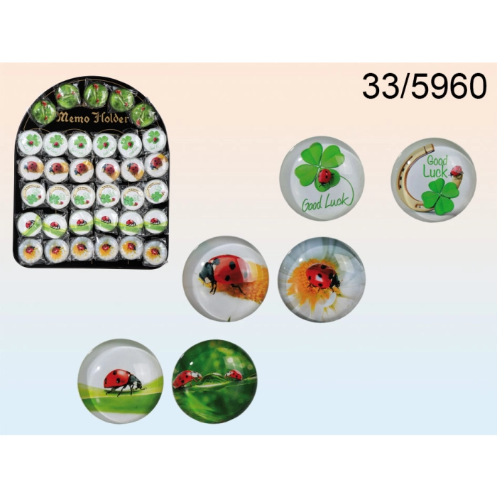 Lucky Ladybug Glass Magnet