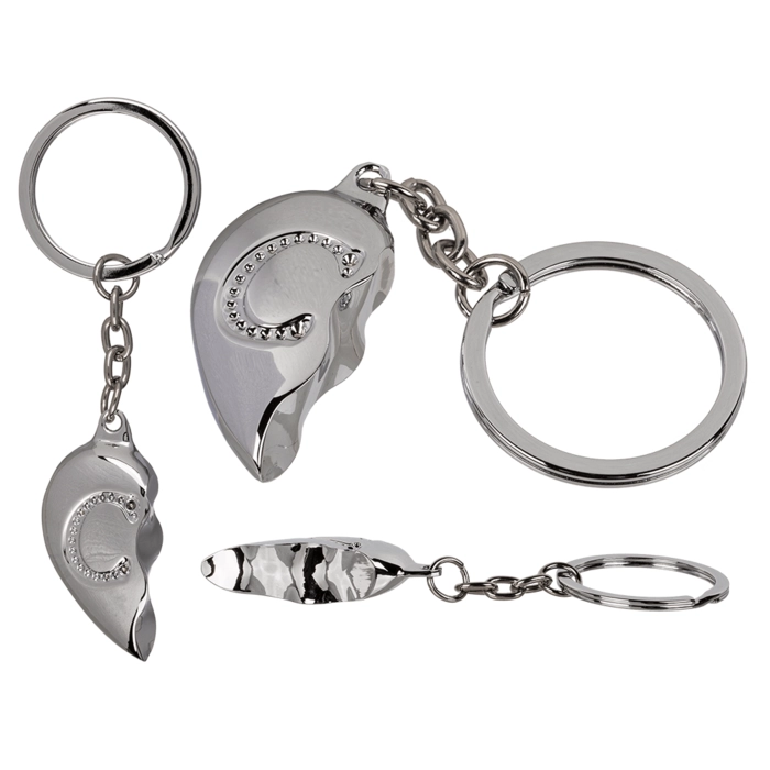 Broken Heart Keychain - Letter C
