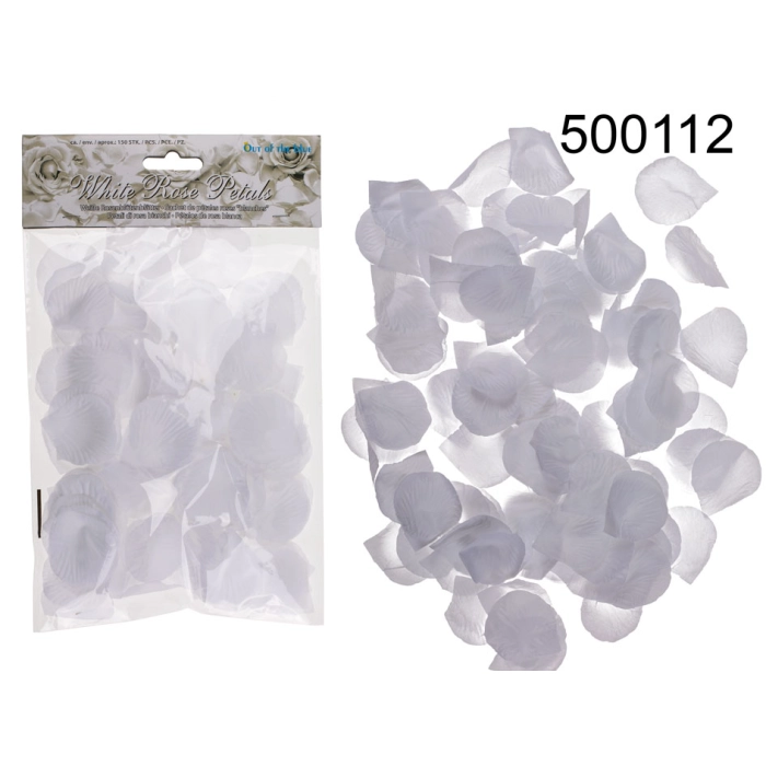 Fabric Rose Petals (White)