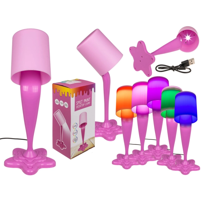 LED lamp spilled - pink