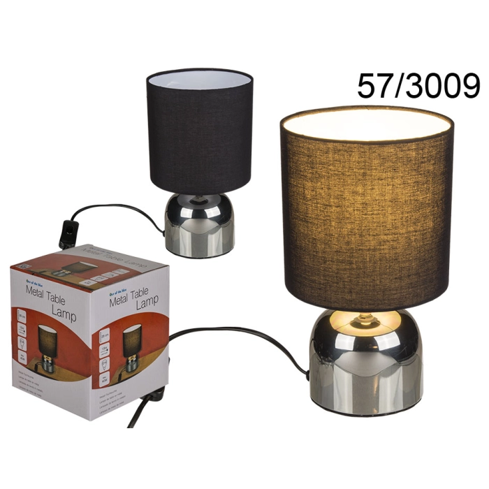 Standing lamp - silver with a shade DISCOUNT