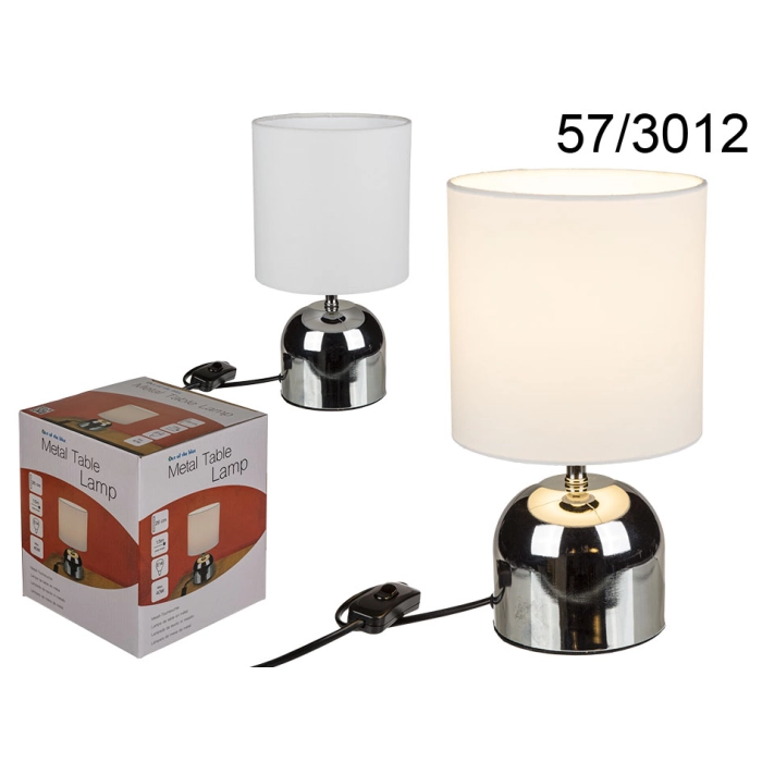 Floor lamp - silver with a shade