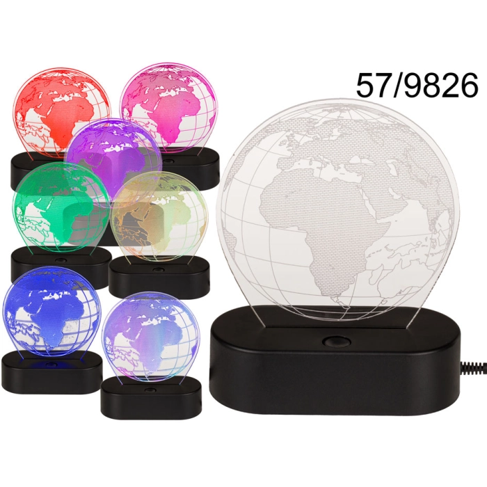 LED globe lamp that changes colors