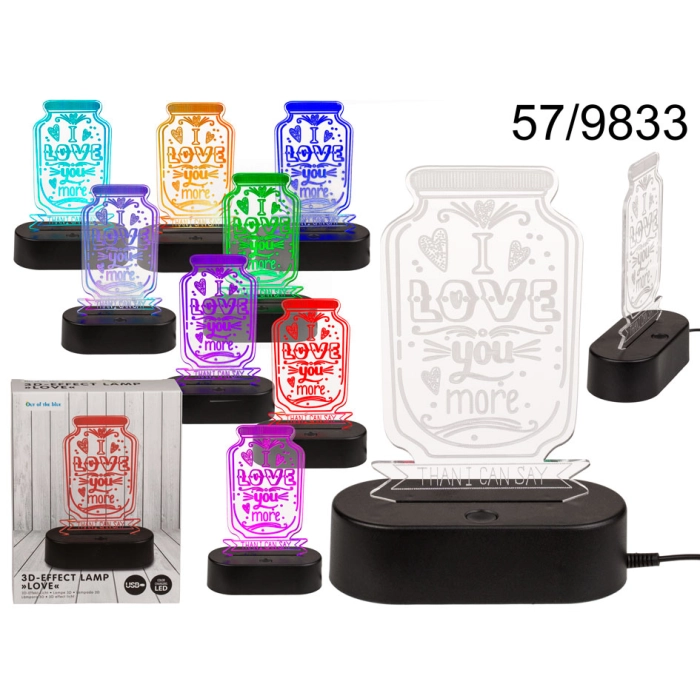Ich liebe dich mehr LED-Lampe - Farbwechsel