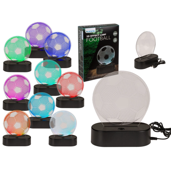 3D soccer - LED lamp that changes colors