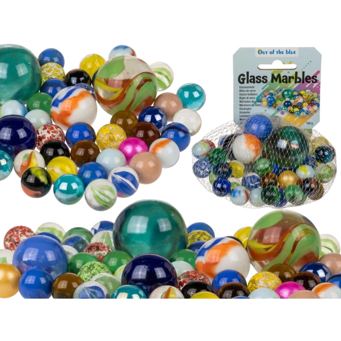 Glass beads - 500 grams in a net