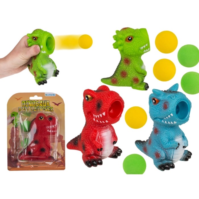 Dinosaurier-Ballwurfmaschine + 3 Bälle