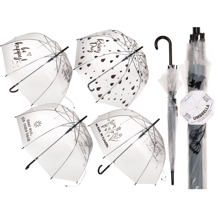 Dome umbrella - mix of designs with slogans