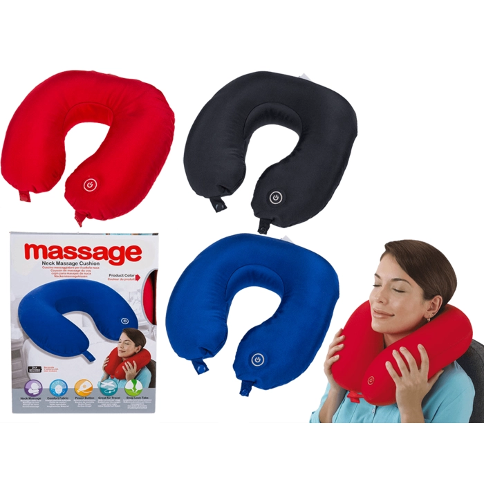 Neck pillow with massager