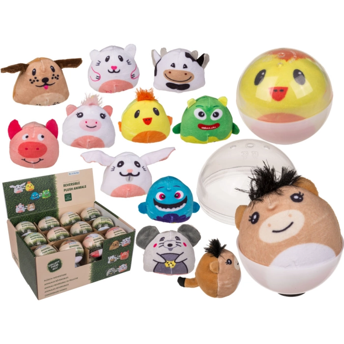 Double-sided mascot - soft toy in a capsule
