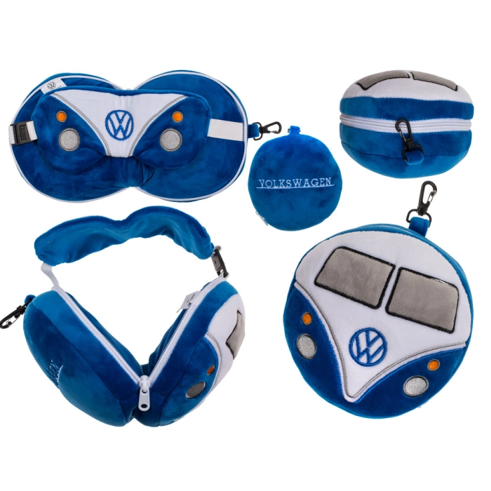 VW Bus plüss utazópárna és szemmaszk